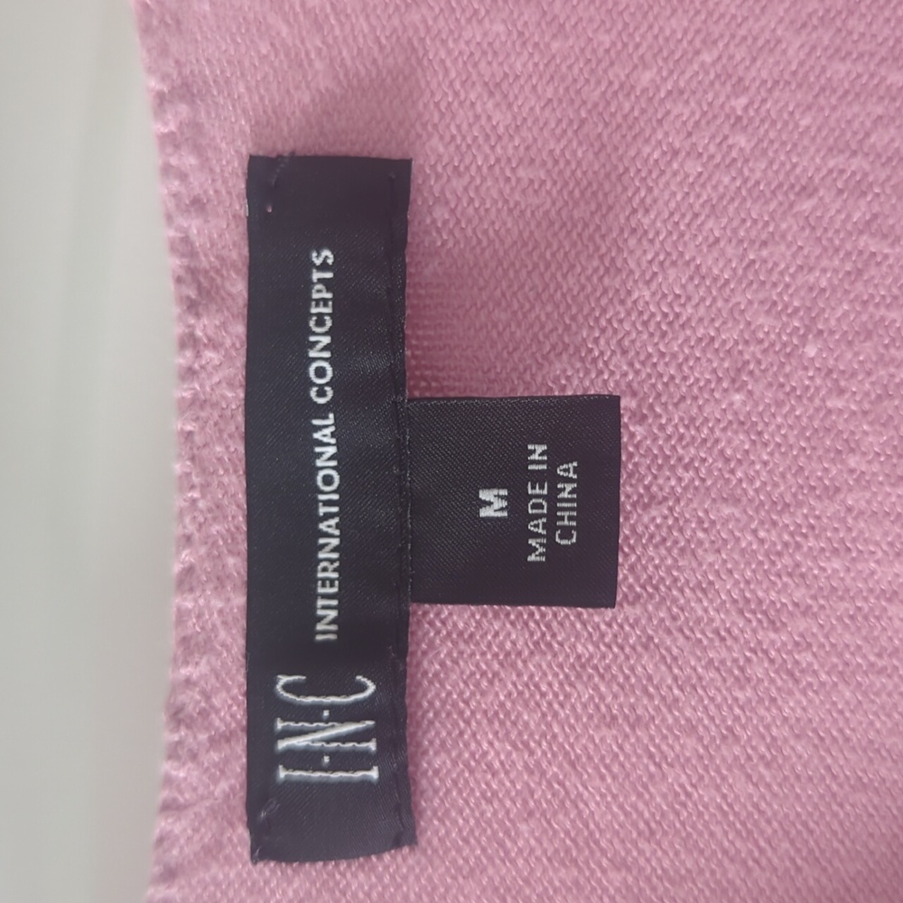 I.N.C. Women's Lightweight Mauve/Light Pink Sweater Medium